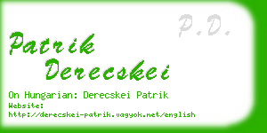 patrik derecskei business card